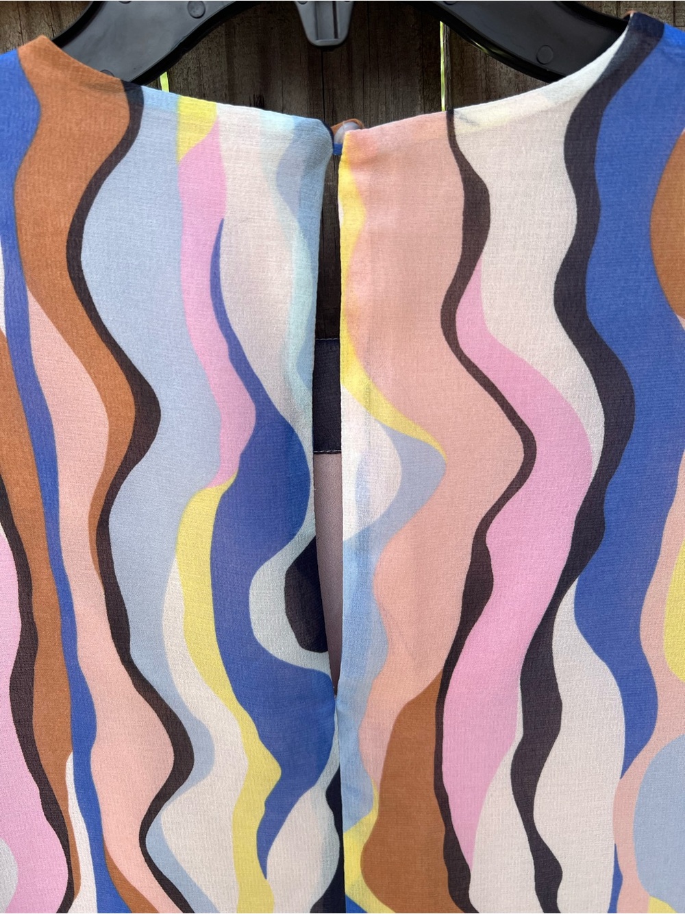 MARELLA Multicolor Wavy Print Shift dress in Pink Blue Yellow - Picture 10 of 10